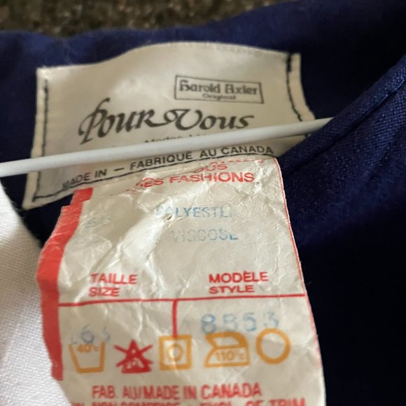 Vintage Pour Vous Dress size 6 Blue and White - Picture 8 of 8